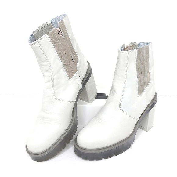 Free people ivory leather Chelsea boots - Picture 1 of 15